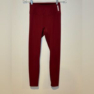 Gymshark High Waisted Flex Leggings Maroon Burgundy Size Small